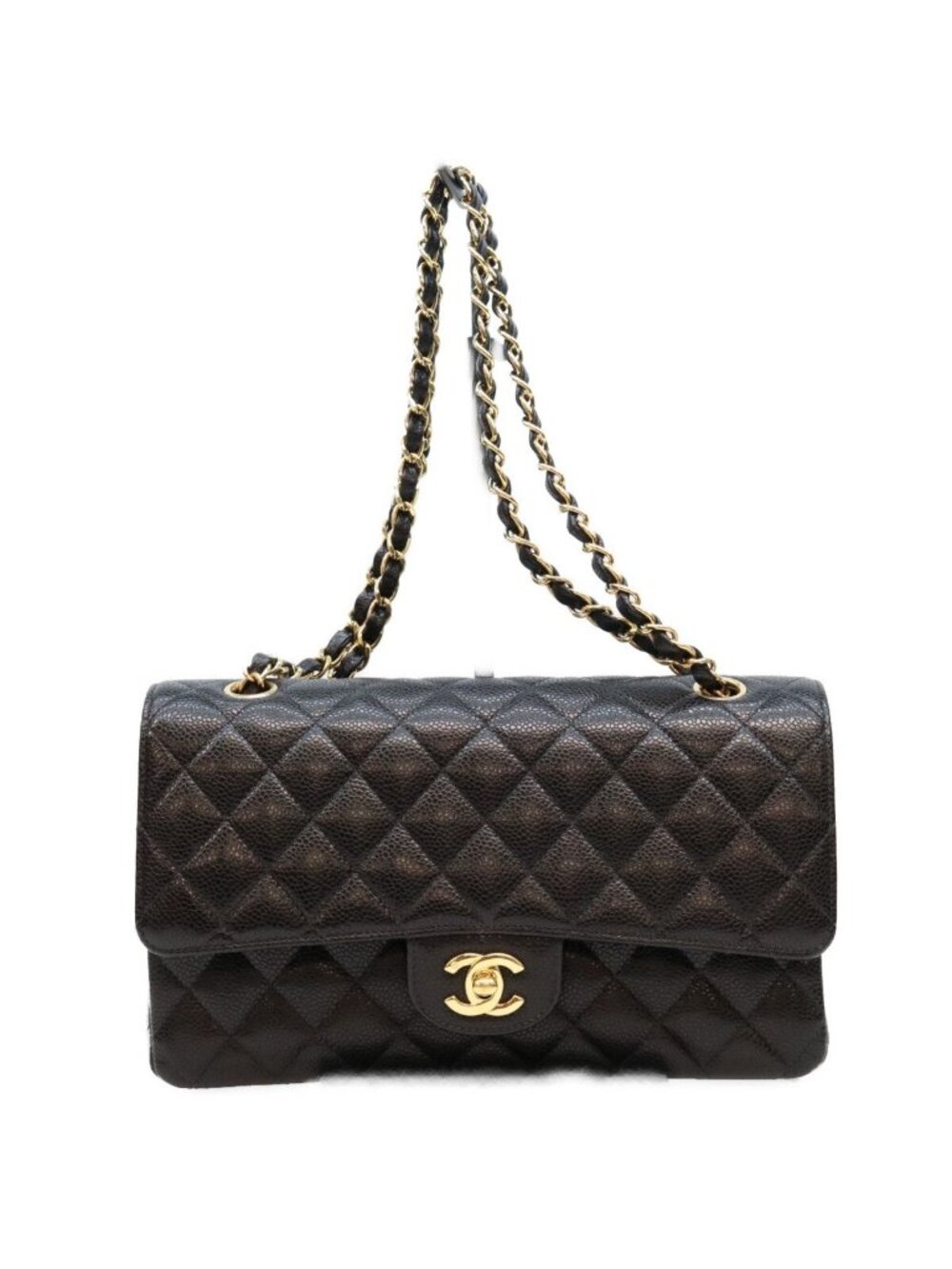 Chanel Black Inner Caviar Quilted 25 Shoulder Bag